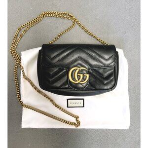★GUCCI★GG MARMONT ミニバッグ GG Marmont mini camera bag in black leather | GUCCI® US